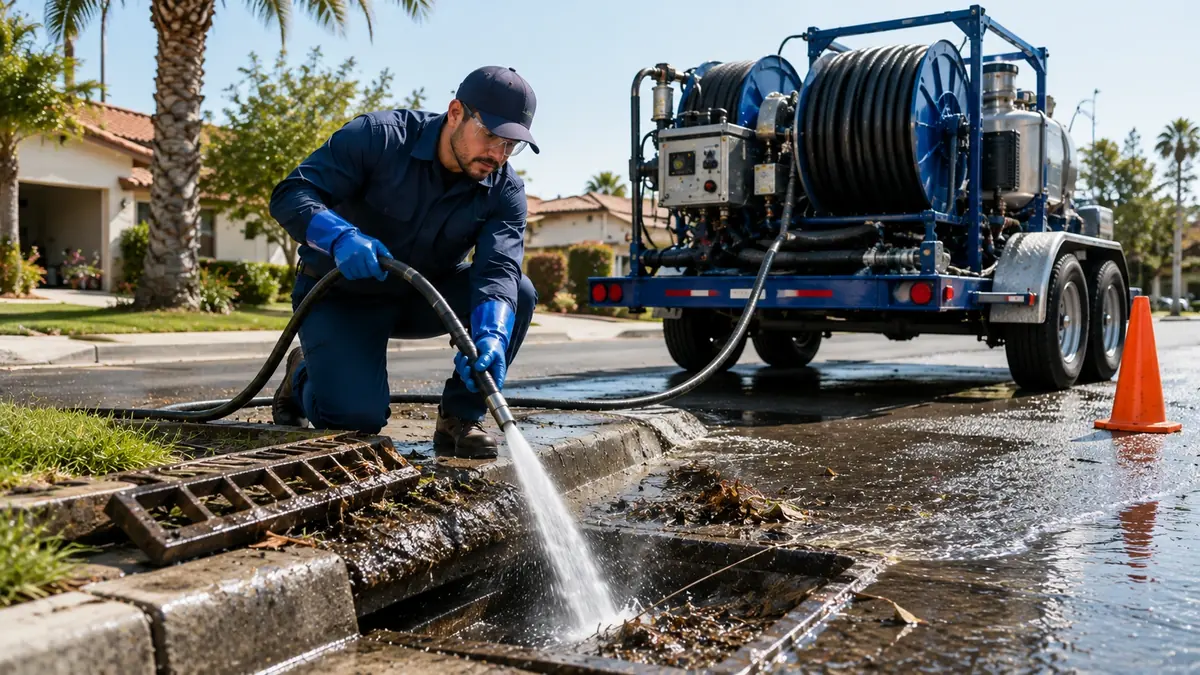 Storm Drain Hydro Jet Cleaning in Phelan